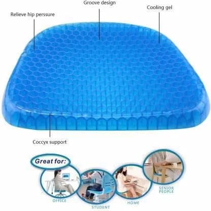 Silicone Gel Egg Sitter Cushion Seat Flex Pillow Soft Breathable Honeycomb Cushion Back Support Sit with Non-Slip Cover for Home/Office/Car/Wheelchair - image 4