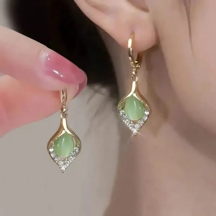 Lightweight Rhinestone Earrings Sparkling Crystal Opal Teardrop Dangle Earrings Hypoallergenic Fashion Jewelry for Women - image 2