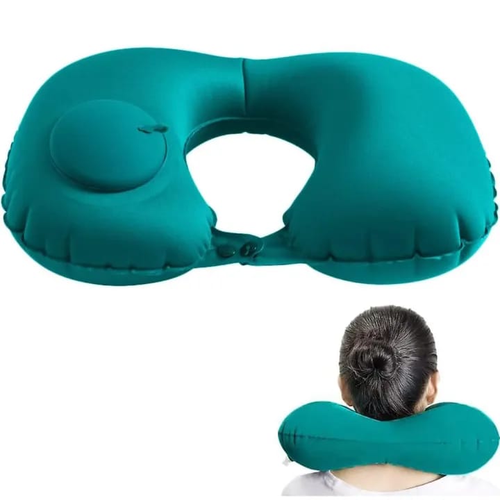 Travel Neck Pillow, Sleeping Travel Neck Pain Inflatable Travel Pillow, Comfortable, Ultralight Compact Comfortable Neck Pillow - image 1