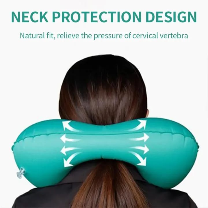 Travel Neck Pillow, Sleeping Travel Neck Pain Inflatable Travel Pillow, Comfortable, Ultralight Compact Comfortable Neck Pillow - image 2