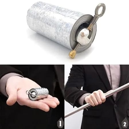 Silver Appearing Cane Metal Steel Professional Trick Prop Stretchable Extendable Stick Pocket Staff Magic Wand Stick Magic - image 1