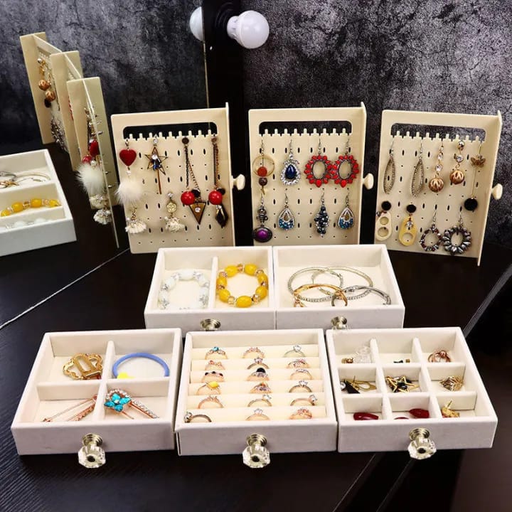 Luxury 4 Drawer Crystal Jewelry Organizer Box – Transparent Acrylic Makeup & Accessories Storage Case - image 2