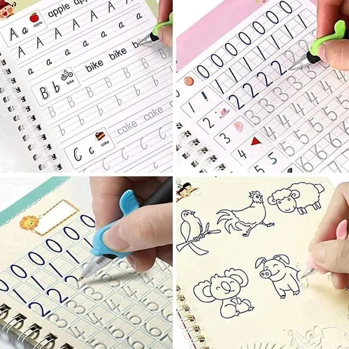 Sank Magic Practice Copybook Set for Kids (4 Books + Magic Pen + Refills) – Reusable Handwriting Practice Book for Alphabet, Numbers, Drawing & Math - image 5