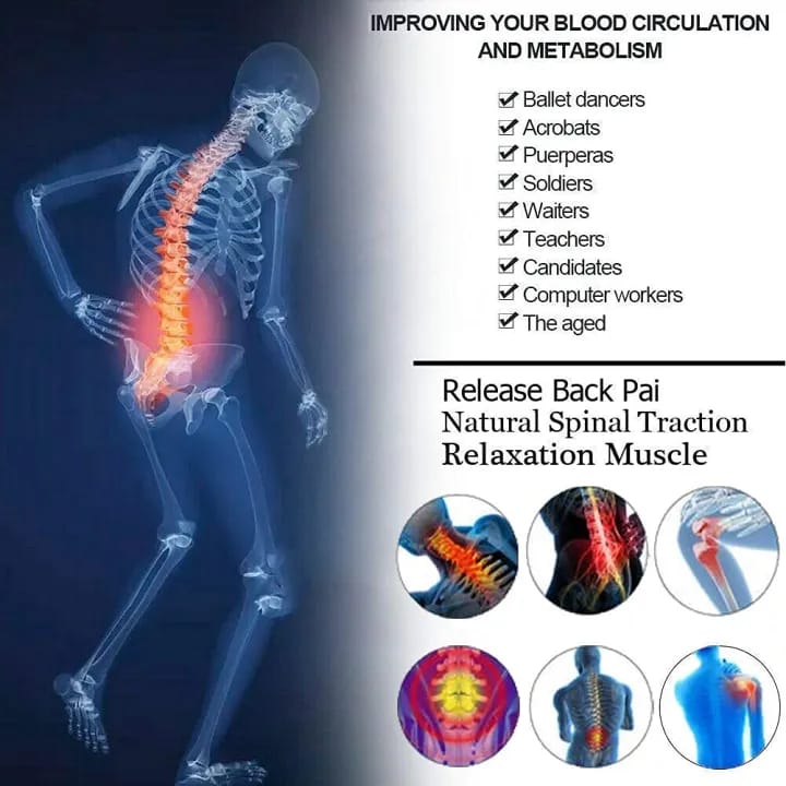 Back Support 3 Levels Adjustment Stretcher Pain Relief Support Lumbar Massage - image 2