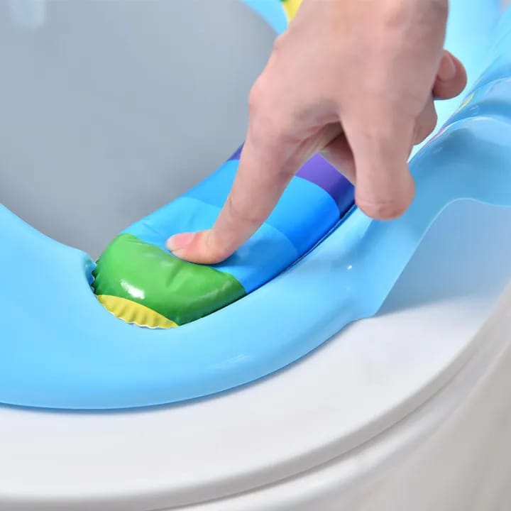 Kids Frog Potty Training Seat | Soft Cushion Toilet Trainer with Handles | Slip-Resistant | Fits All Standard Toilets | Comfortable Baby Toilet Seat - image 5