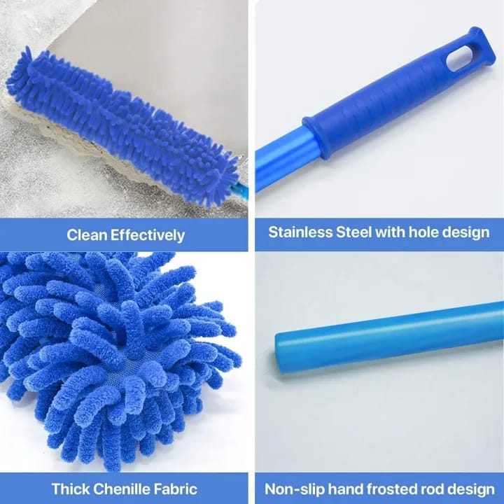 Extendable Ceiling Fan Duster with Microfiber Chenille Head – Bendable Cleaning Tool for High Ceilings, Blinds & Hard-to-Reach Areas - image 4