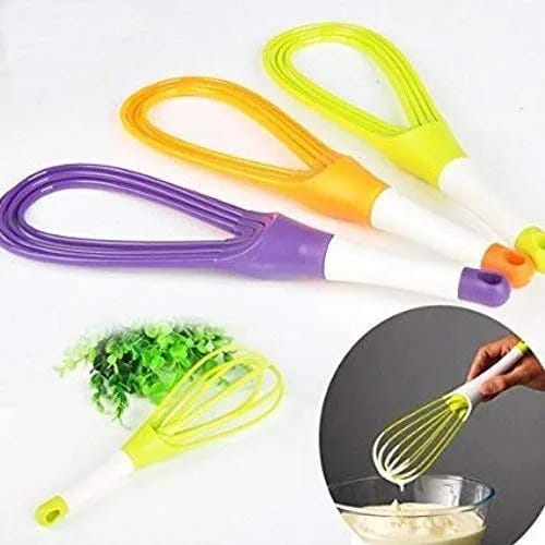 Foldable Egg Whisk 1 piece Silicone Egg Beater Breaker - image 4