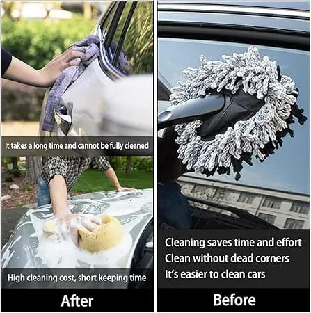 Microfiber Car Cleaning Brush | Soft Chenille Duster with Handle for Car Interior & Exterior Cleaning - image 4
