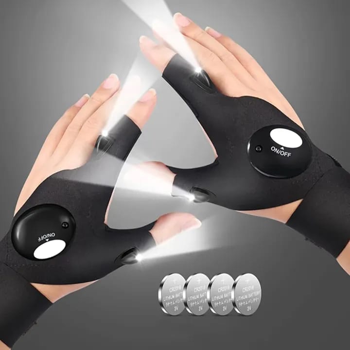 LED Flash Light Gloves | Hands Free Light Gloves for Repair, Camping, Fishing & Night Work - image 1