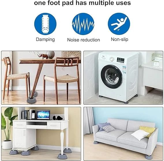 Anti Vibration Stand for Washing Machine - 4 pcs Anti Slip Vibration Stand Grip - image 4