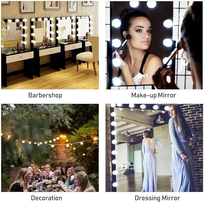 LED Vanity Mirror Lights with 10 Dimmable Bulbs 3 Color Modes, Hollywood Style Makeup Lights for Dressing Table Mirror with USB Power Cable (Mirror and Adapter Not Included) - image 2