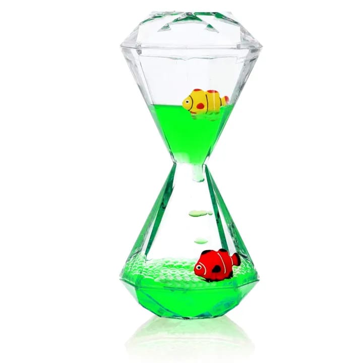 Liquid Motion Bubbler with Floating Sea Creatures, Diamond Shaped Liquid claim relaxing( Toys Liquid with Fish Toys) - image 4