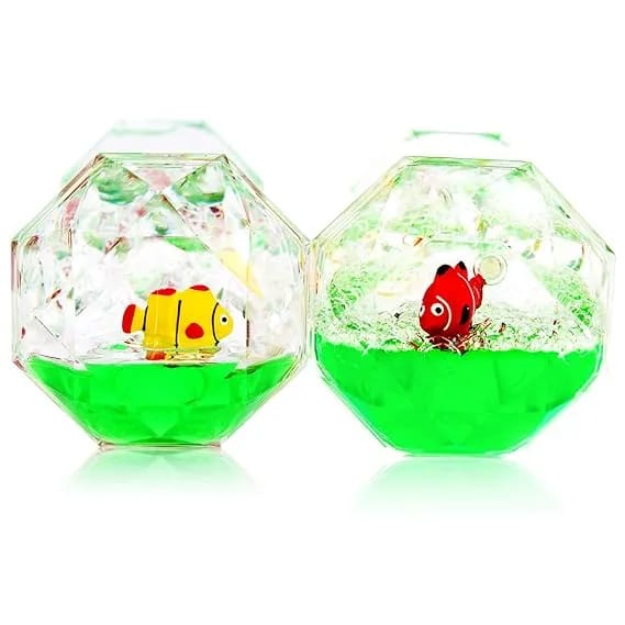 Liquid Motion Bubbler with Floating Sea Creatures, Diamond Shaped Liquid claim relaxing( Toys Liquid with Fish Toys) - image 3