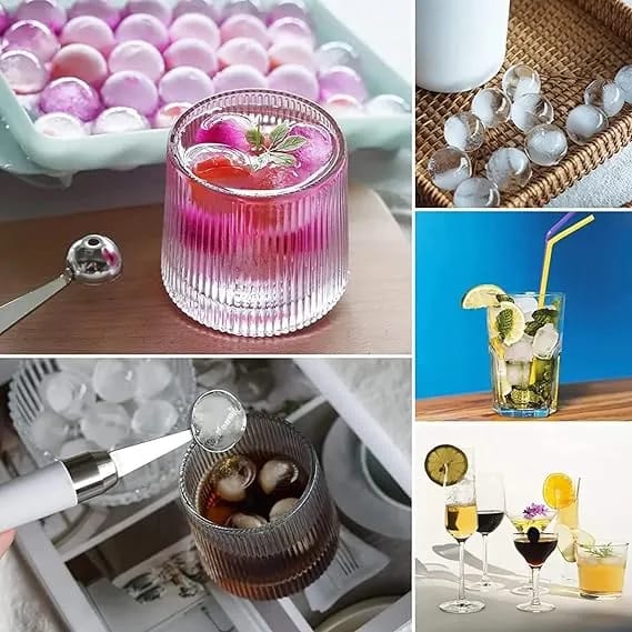 Elegant Round Ice Cube Tray, Mini Circle Shape, Easy Release, Food-Safe PP Material, Quick Release, Home Kitchen Appliance - image 3