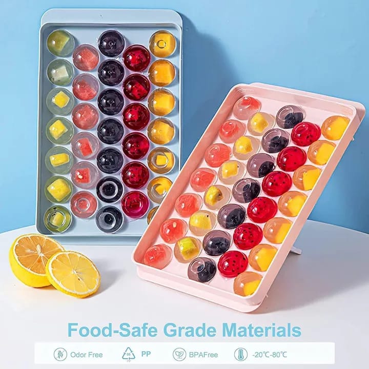 Elegant Round Ice Cube Tray, Mini Circle Shape, Easy Release, Food-Safe PP Material, Quick Release, Home Kitchen Appliance - image 5