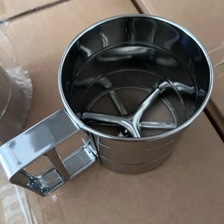 Stainless Steel Flour Sifter Cup with Handle 250g – Manual Baking Powder Sieve for Flour, Icing Sugar & Cocoa - image 4