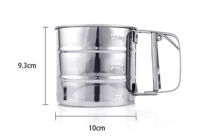 Stainless Steel Flour Sifter Cup with Handle 250g – Manual Baking Powder Sieve for Flour, Icing Sugar & Cocoa - image 2