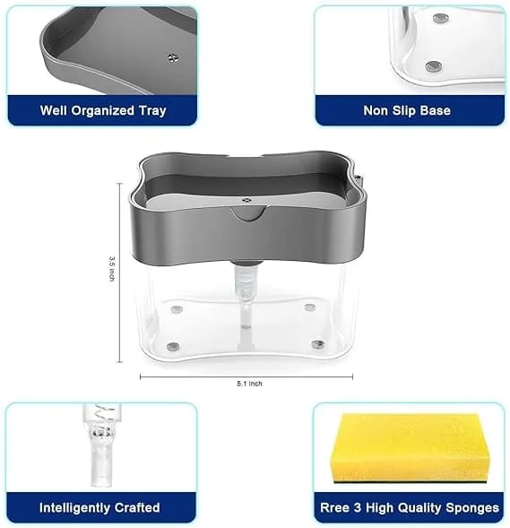 2 In1 Kitchen Liquid Soap Pump Dispenser - image 3