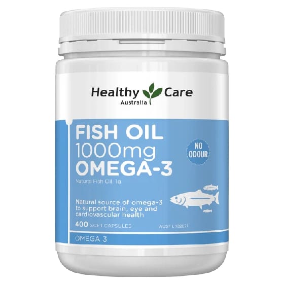Healthy Care Fish Oil 1000mg Omega-3 - 400 Capsules - image 1