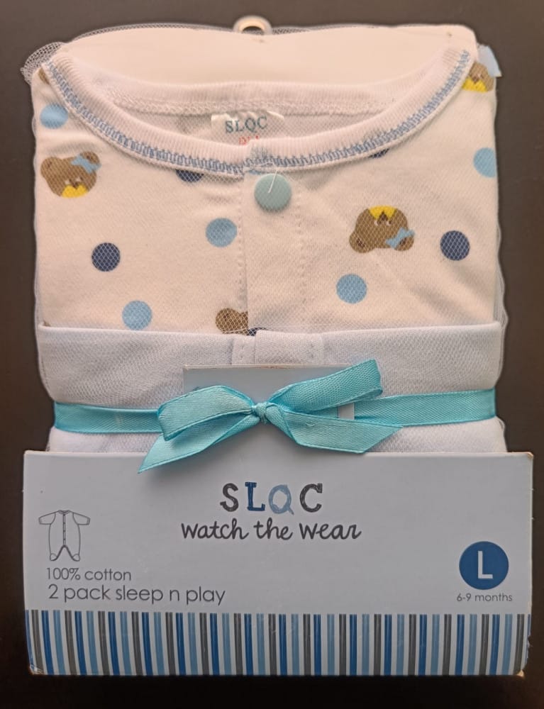 Watch The Wear 2-Pack Cotton Sleep & Play Romper Gift Set – 0–9 Months - image 3