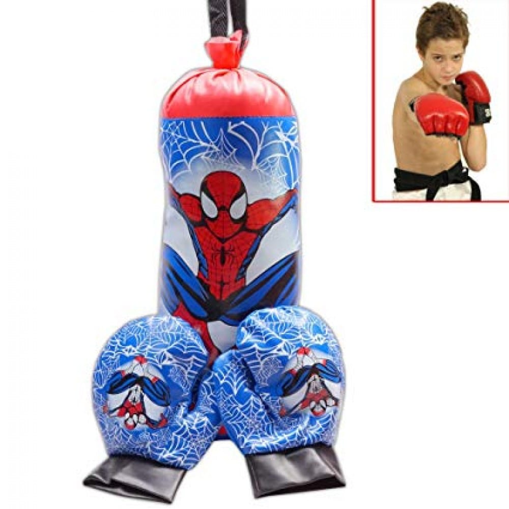 Spiderman Kids Boxing Set With Punching Bag & Gloves - image 3