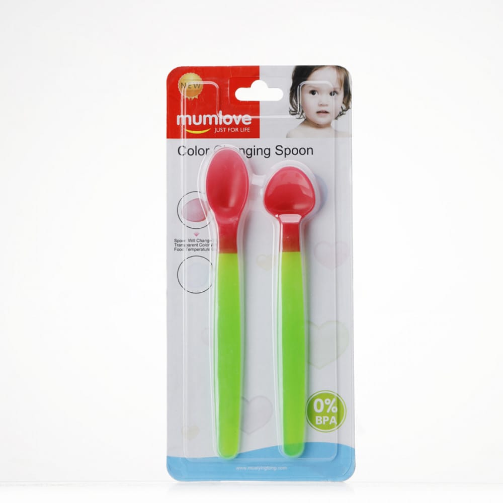 Mumlove Baby Feeding Heat Sensitive Temperature Color Change Silicone Spoon Sets - Bpa Free D6315 - image 3