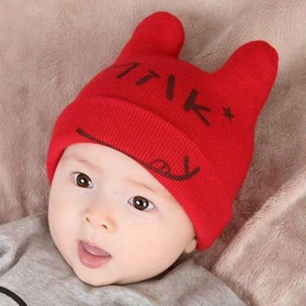 Infant Winter Cartoon Knitted Beanie – 0–12 Months - image 1