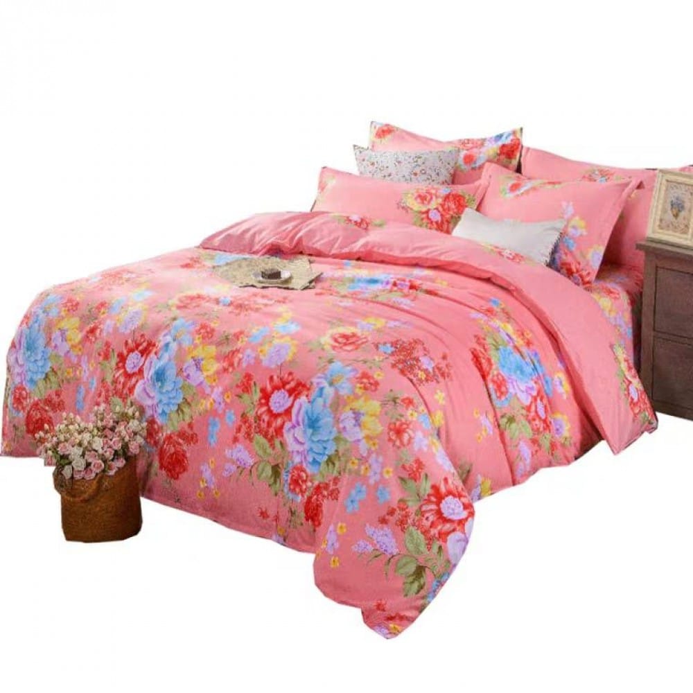 Printed Cotton Mix Bed Sheet Set With 2 Pillow Covers - image 3