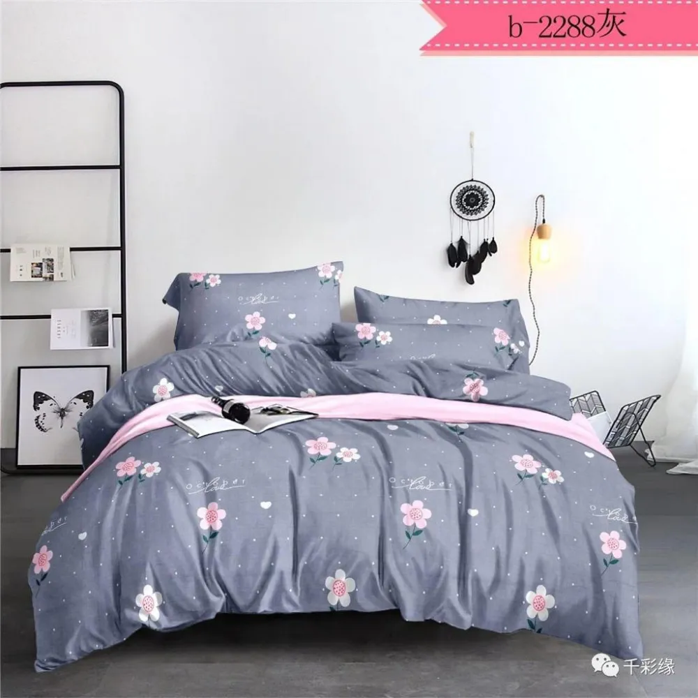 Printed Cotton Mix Bed Sheet Set With 2 Pillow Covers - image 1