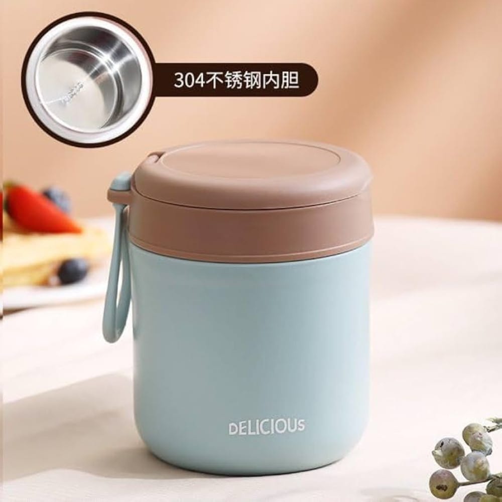 430ml Stainless Steel Insulated Food Container With Spoon - image 1