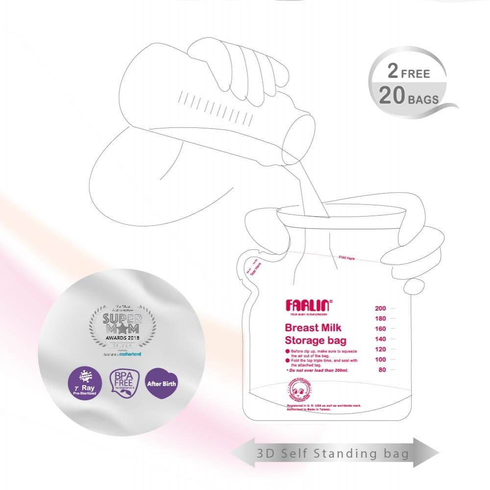 Breast Milk Storage Bags – 200ml, 22 Pack - image 4
