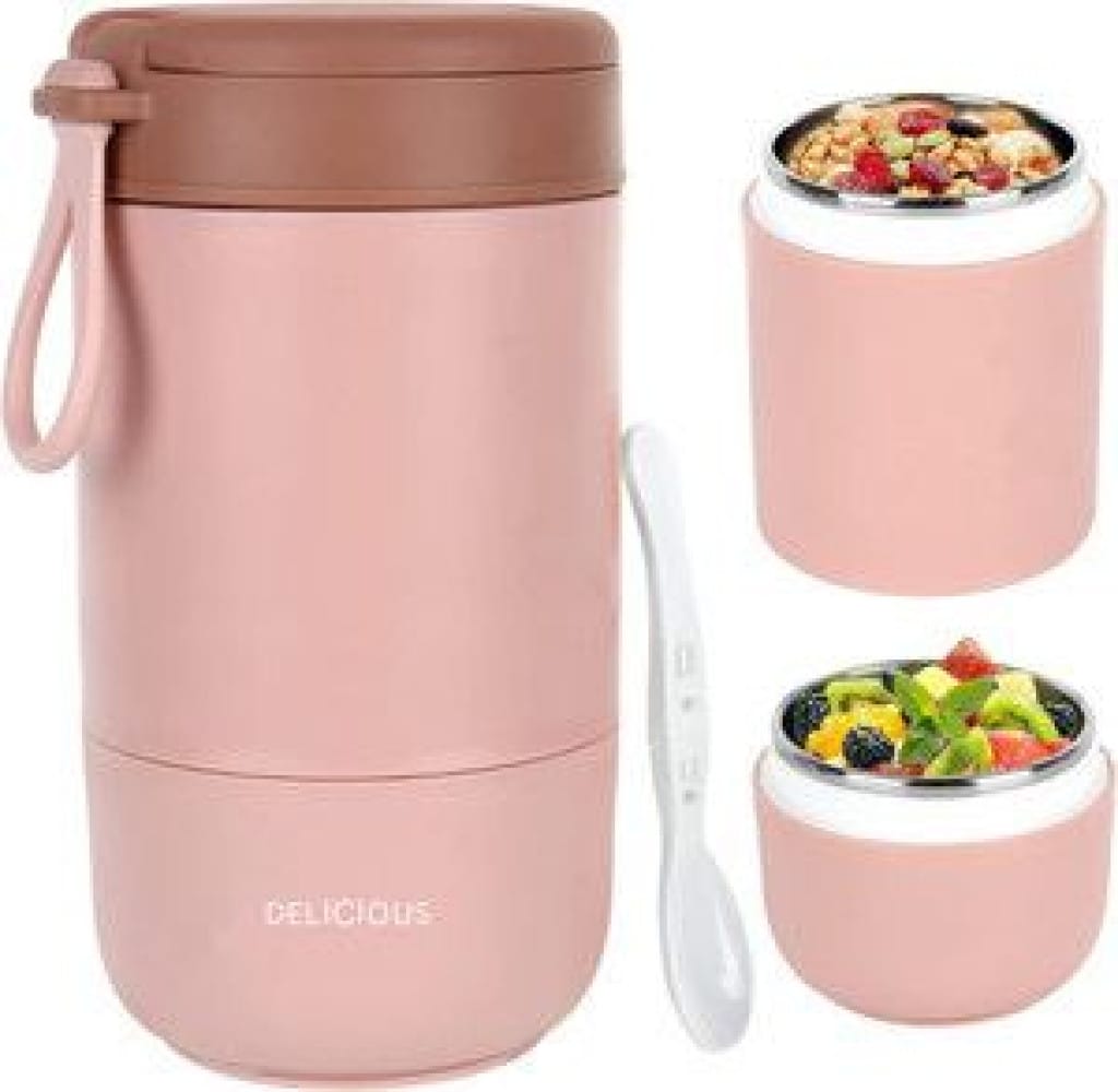 15oz Stainless Steel Vacuum Insulated Food Jar With Spoon - image 1