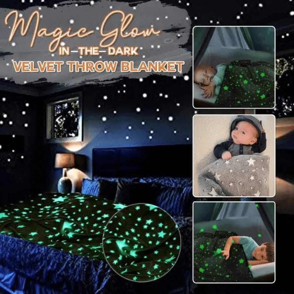 Magic Glow-In-The-Dark Starry Sky Blanket – 50 × 60 Inches - image 1