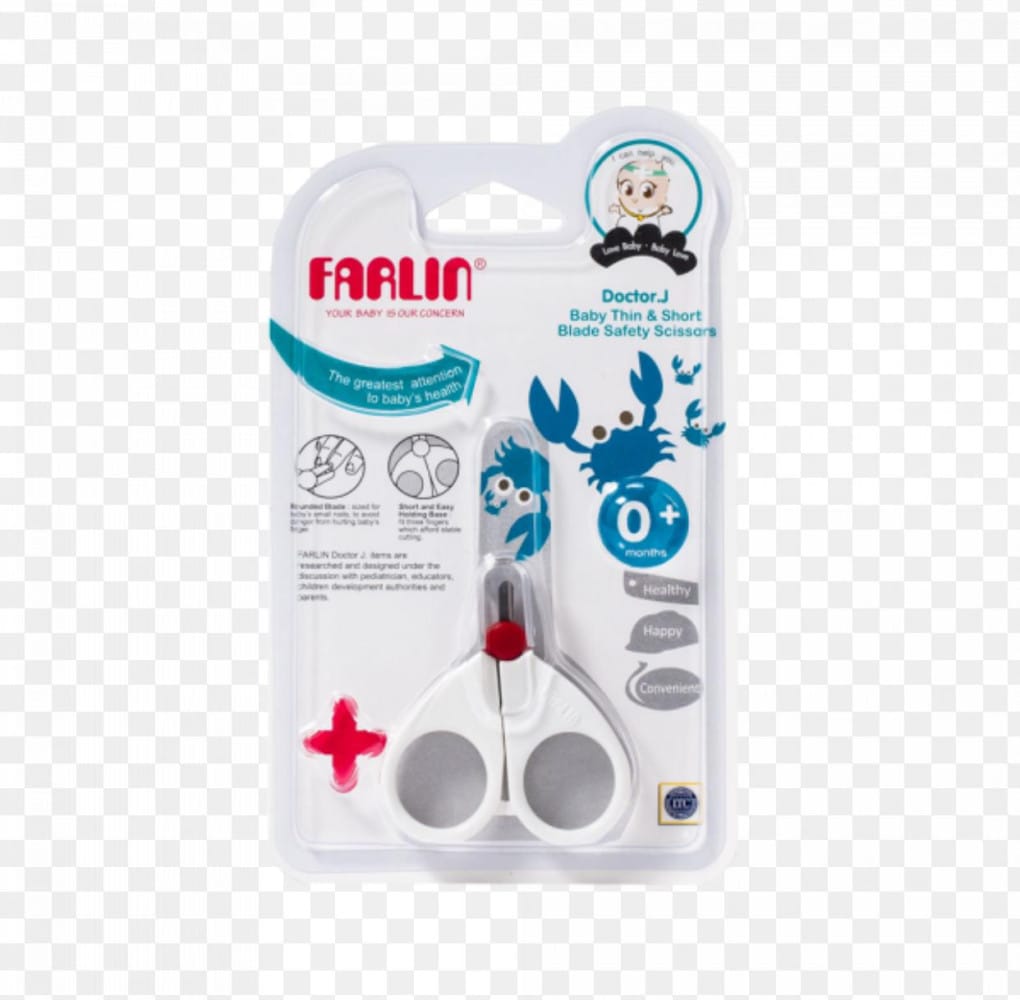 Farlin Baby Safety Scissors Thin Short Blade BF-160B - image 2
