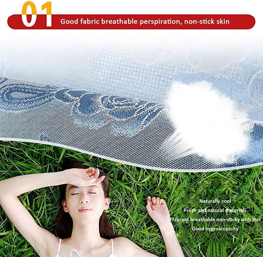 Blue Summer Bed Cover Mat – Queen Size 150×195cm, 3-Piece Set - image 5