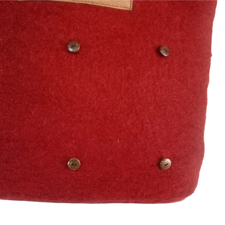 Nepali Felt Shoulder Bag-Handle Bag - Bag-Handcrafted Maroon Elegance - image 5