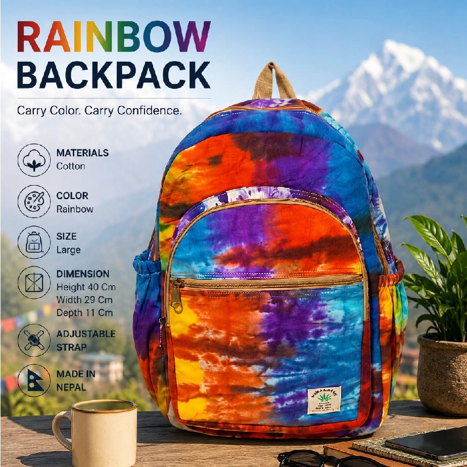 Handmade Sustainable Cotton Backpack For Unisex - image 4