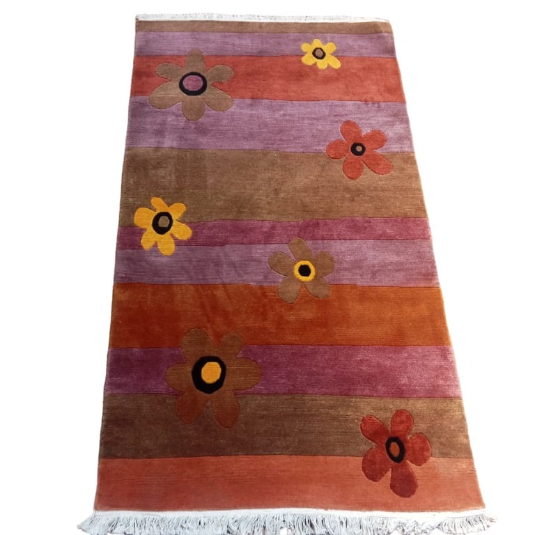 Handknotted Nepali Woolen Carpet For Your Home 60 Knots 93 Cm X 162 Cm - image 1