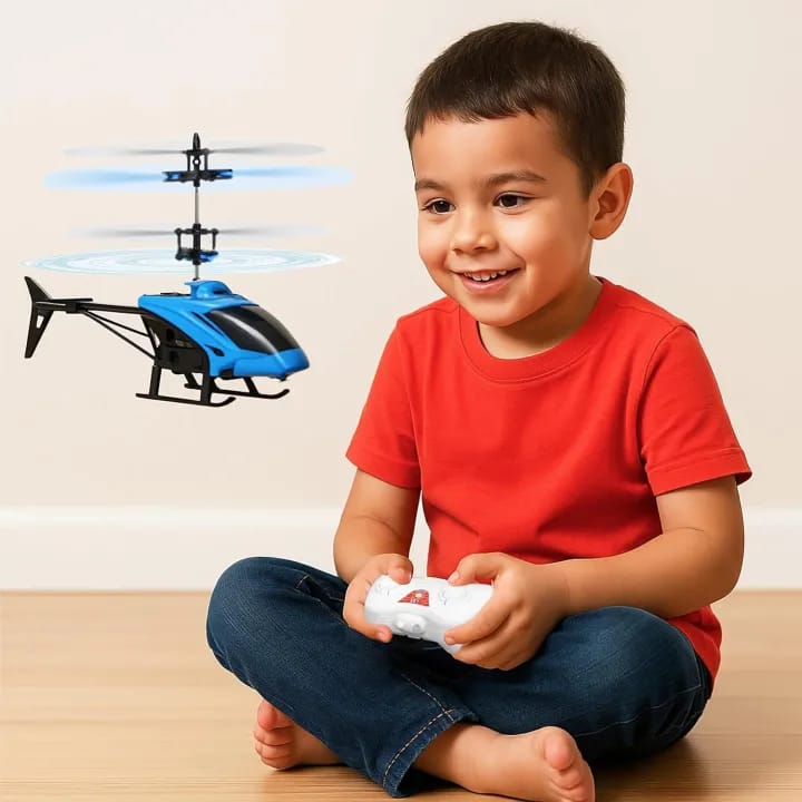 Remote Control Helicopter Toy for Kids with Up and Stop Function Rechargeable RC Chopper with Hand Sensor Auto-Lift Indoor and Outdoor Flying Toy - image 1
