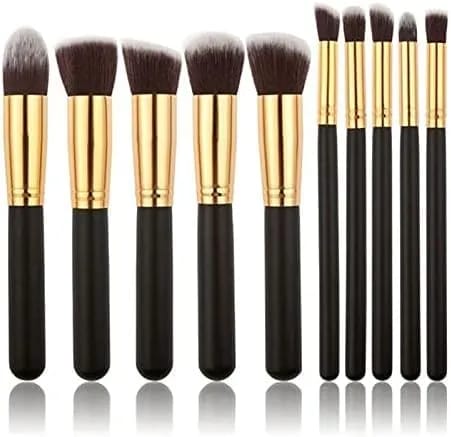 10 PCs Makeup Brush Set Premium Synthetic Foundation Brush Blending Face Powder Blush Concealers Eye Shadows Make Up Brush Set - image 4