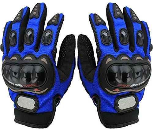 Pro Biker Bike Riding Glov eMotorcycle Full Finger Gloves For Biker Cycling Motorbike (Full, Blue) - image 1