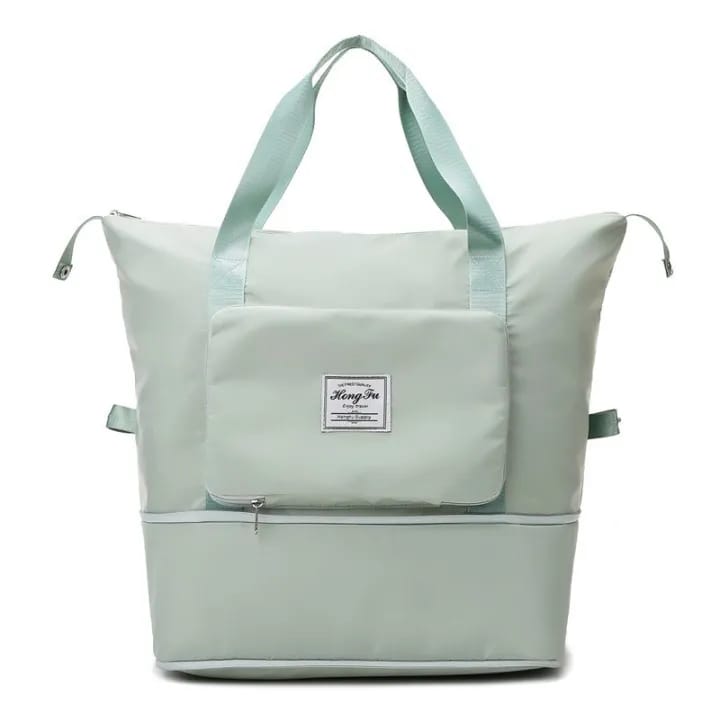 Large-Capacity Folding Travel Bag, Weekender Bag With Expandable Space Dry And Wet Separation Sports Duffel Bag (Green) - image 2