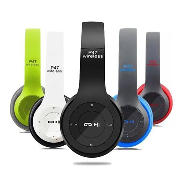 Wireless Bluetooth Headphone P47 Compatible with Apple & Android, Built-in Microphone, FM Radio - image 1