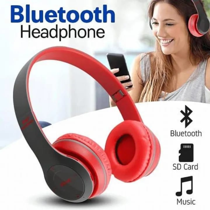 Wireless Bluetooth Headphone P47 Compatible with Apple & Android, Built-in Microphone, FM Radio - image 2