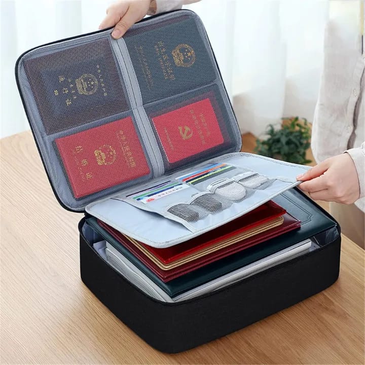Document Storage Bag File Organizer Bags for Important Documents Portable Filing Storage Box Document Organizer Bag Travel Storage Bag - image 1