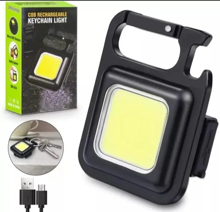Rechargeable Keychain Mini Flashlight 3 Modes Portable Pocket Light With Folding Bracket Bottle Opener and Magnet Base for Fishing, Walking, Camping - image 4