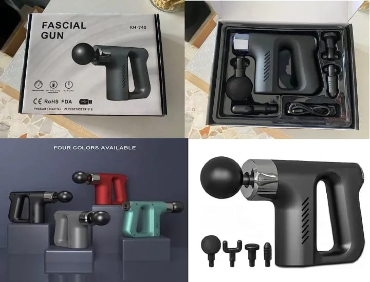 Fascial Gun Muscle Massager KH-740, Therapy Device Professional Massage Gun Portable Handheld Massager for Back, Shoulder, Glutes,Arms,Calf’s - Full Body Pain Relief - image 4