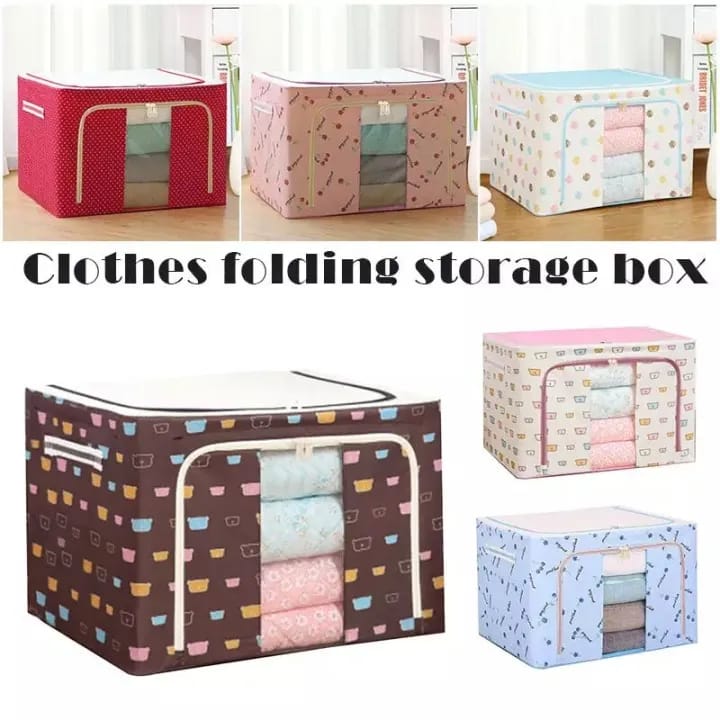 Storage Box Foldable Large Capacity Oxford Cloth Clothes Sundries Organizer Case For Household - Storage Box | - image 2