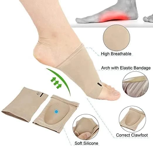 Flat Foot Arch Support for Men & Women, Flat Foot Sleeve Cushion, Medial Arch Support for Flat Feet Correction,Feet Orthopedic Pad(1 Pair) - image 2