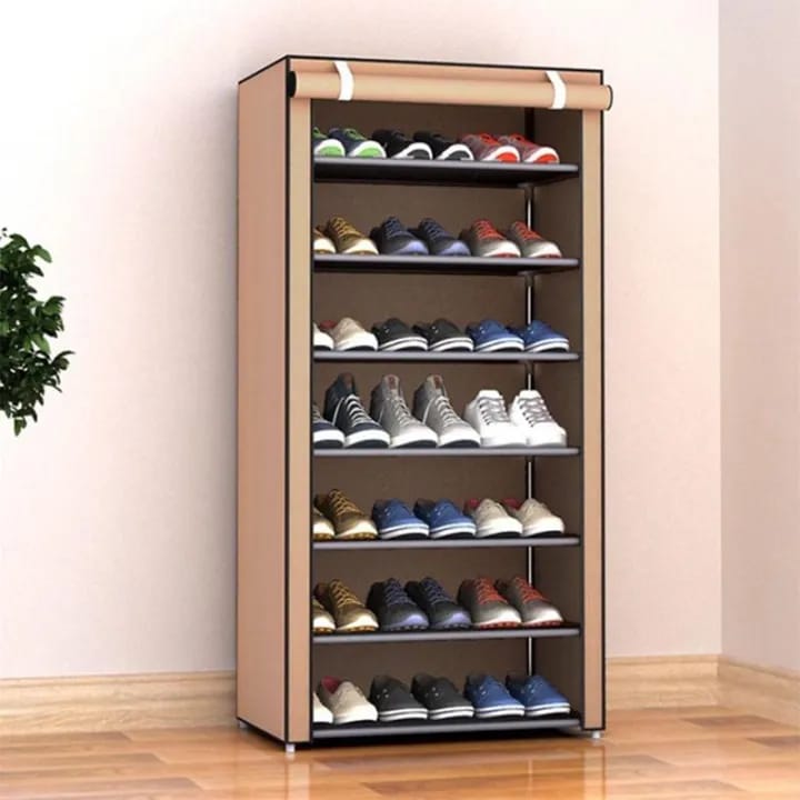 7 layer Shoe Rack with Non-Woven Fabric Cover Portable And Folding Shoe Rack - image 5